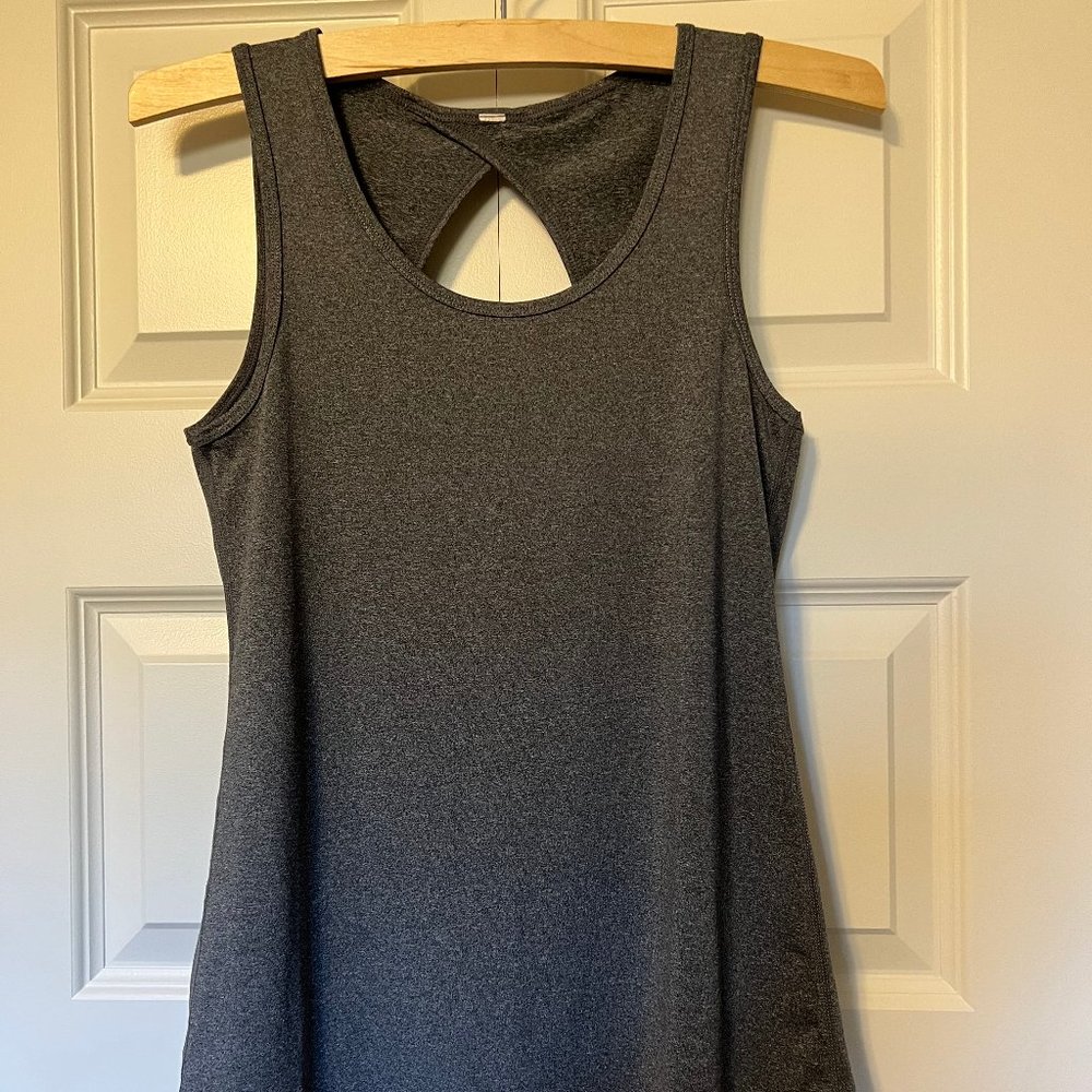 Lightweight Grey Sleeveless Top with open back size L